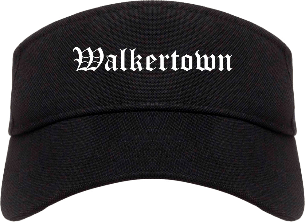 Walkertown North Carolina NC Old English Mens Visor Cap Hat Black