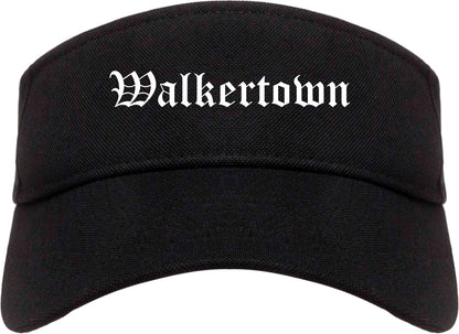 Walkertown North Carolina NC Old English Mens Visor Cap Hat Black