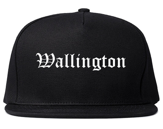 Wallington New Jersey NJ Old English Mens Snapback Hat Black