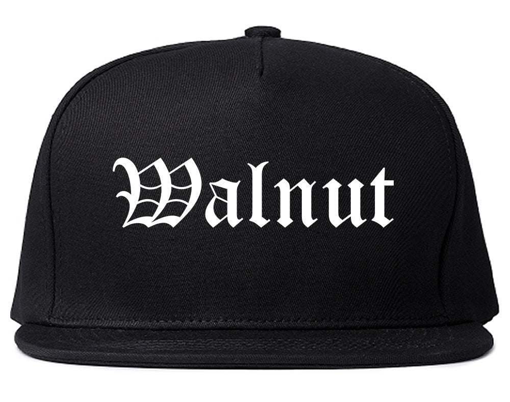 Walnut California CA Old English Mens Snapback Hat Black