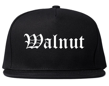 Walnut California CA Old English Mens Snapback Hat Black