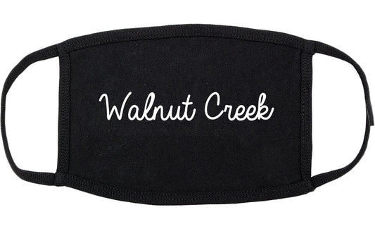 Walnut Creek California CA Script Cotton Face Mask Black