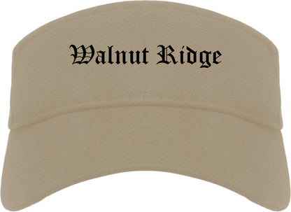 Walnut Ridge Arkansas AR Old English Mens Visor Cap Hat Khaki