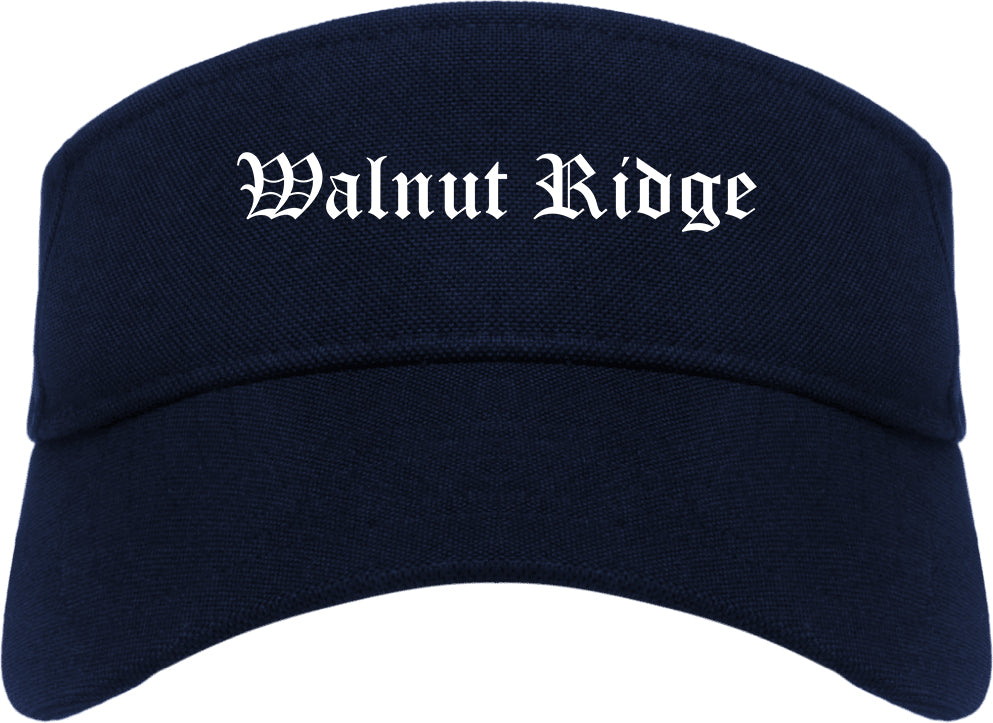 Walnut Ridge Arkansas AR Old English Mens Visor Cap Hat Navy Blue