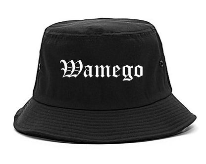 Wamego Kansas KS Old English Mens Bucket Hat Black