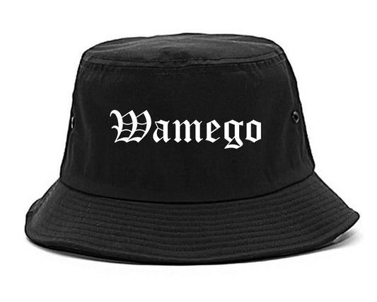 Wamego Kansas KS Old English Mens Bucket Hat Black