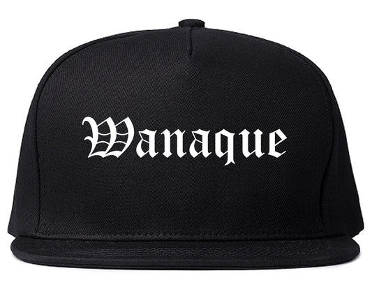 Wanaque New Jersey NJ Old English Mens Snapback Hat Black