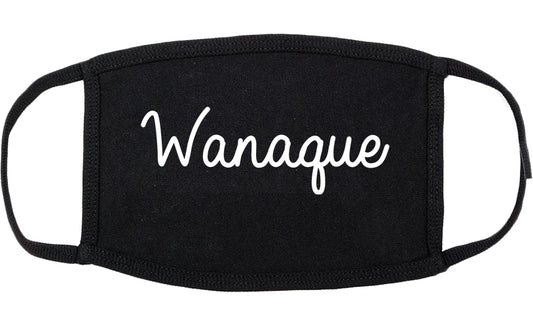 Wanaque New Jersey NJ Script Cotton Face Mask Black