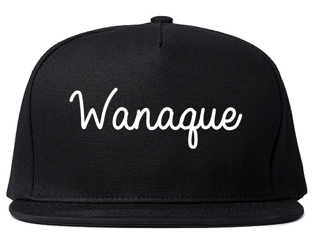 Wanaque New Jersey NJ Script Mens Snapback Hat Black