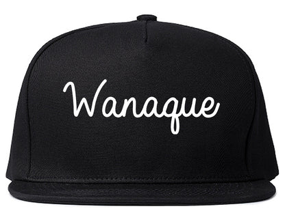 Wanaque New Jersey NJ Script Mens Snapback Hat Black