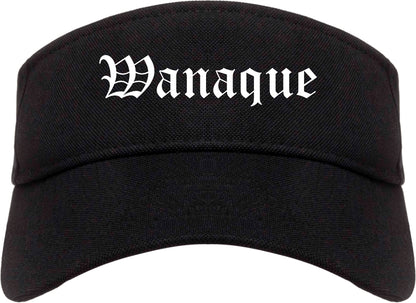 Wanaque New Jersey NJ Old English Mens Visor Cap Hat Black