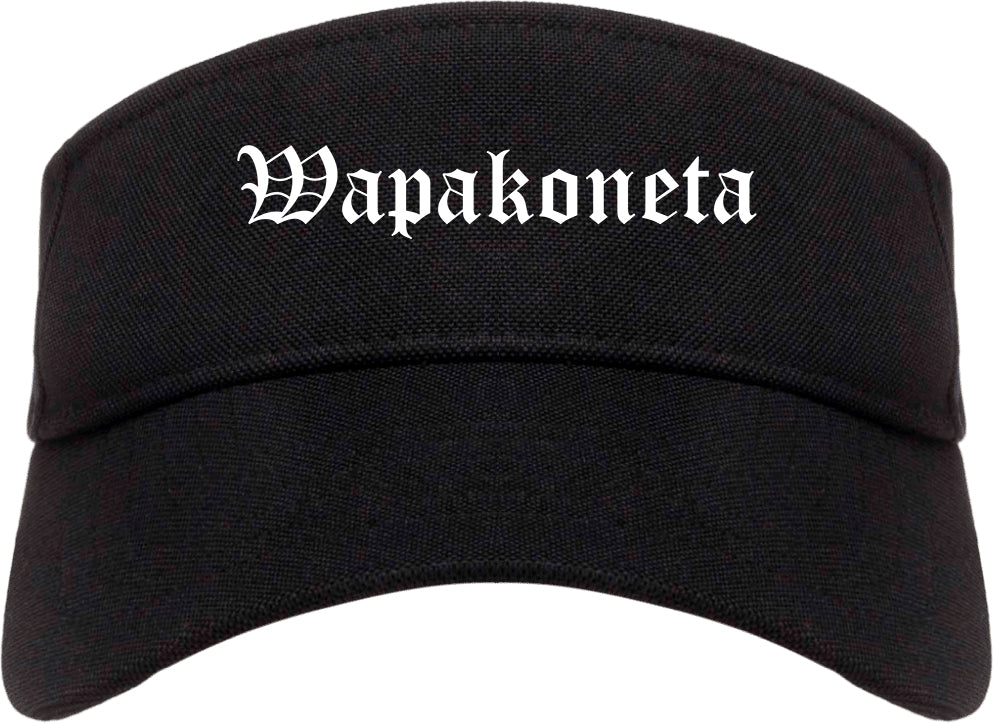 Wapakoneta Ohio OH Old English Mens Visor Cap Hat Black
