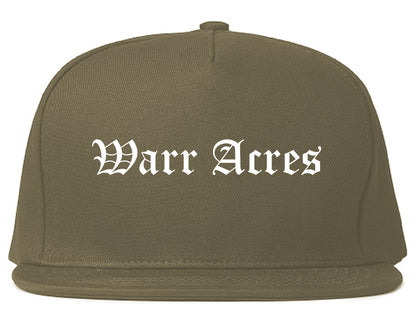 Warr Acres Oklahoma OK Old English Mens Snapback Hat Grey