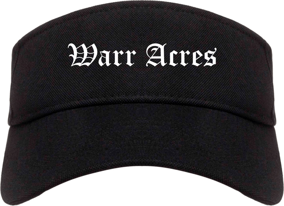 Warr Acres Oklahoma OK Old English Mens Visor Cap Hat Black