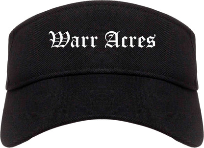 Warr Acres Oklahoma OK Old English Mens Visor Cap Hat Black