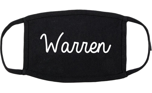 Warren Ohio OH Script Cotton Face Mask Black