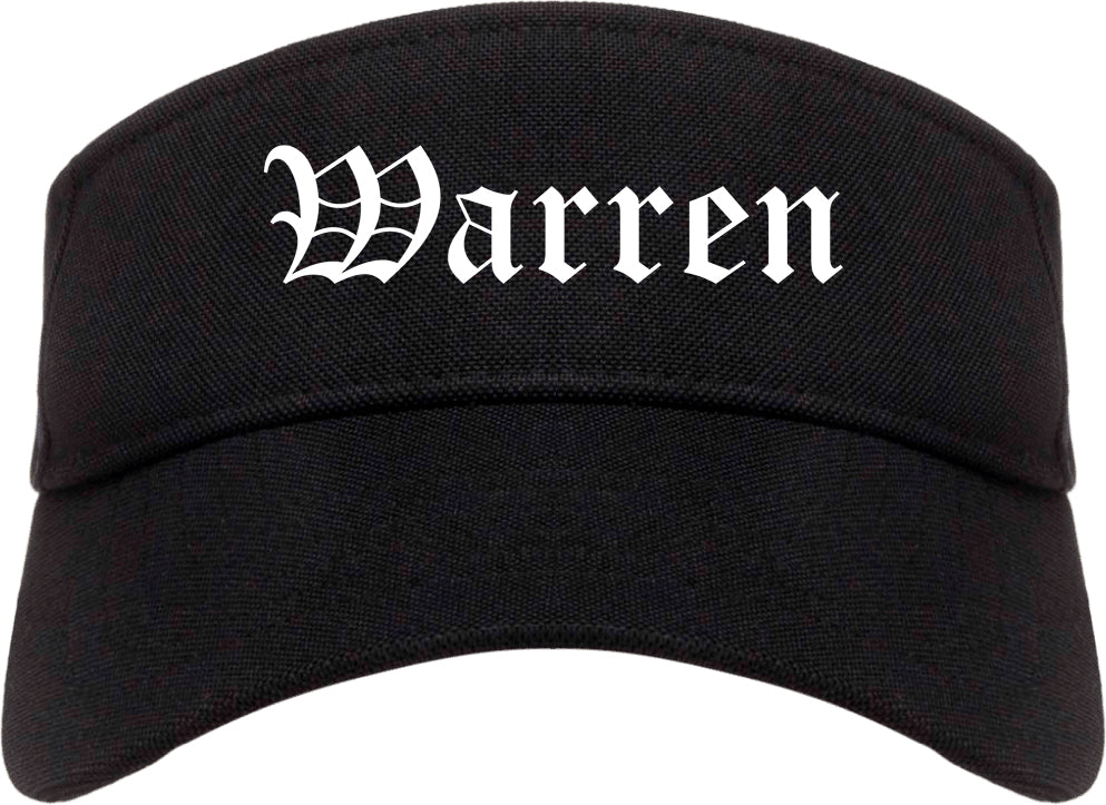 Warren Pennsylvania PA Old English Mens Visor Cap Hat Black