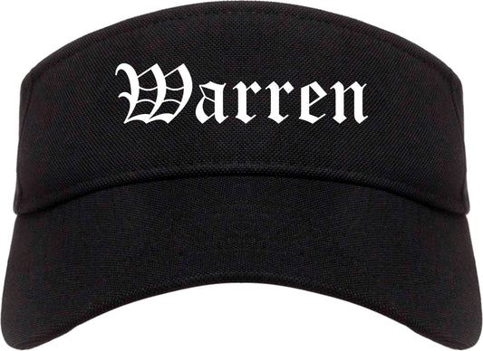 Warren Pennsylvania PA Old English Mens Visor Cap Hat Black