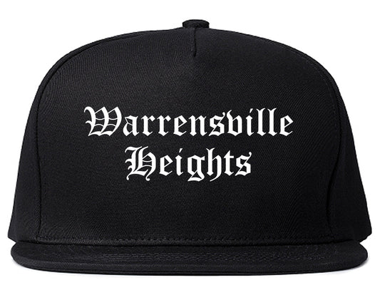 Warrensville Heights Ohio OH Old English Mens Snapback Hat Black