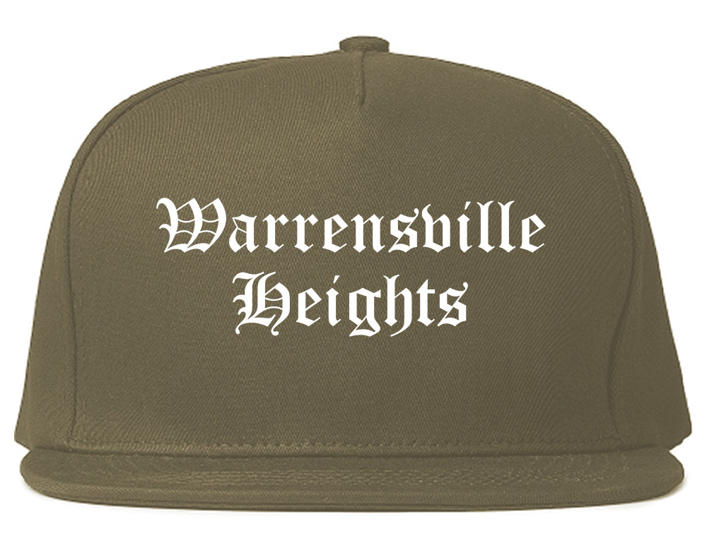 Warrensville Heights Ohio OH Old English Mens Snapback Hat Grey