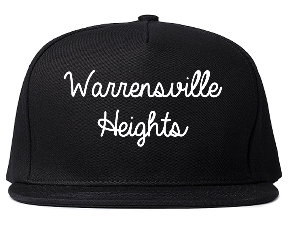 Warrensville Heights Ohio OH Script Mens Snapback Hat Black