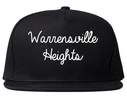 Warrensville Heights Ohio OH Script Mens Snapback Hat Black