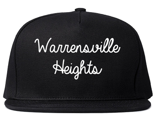 Warrensville Heights Ohio OH Script Mens Snapback Hat Black