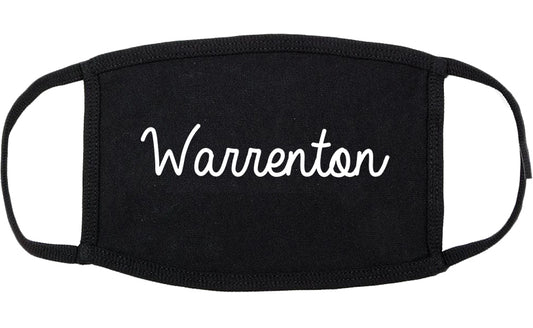 Warrenton Missouri MO Script Cotton Face Mask Black