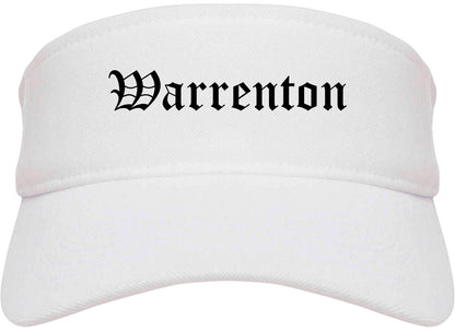 Warrenton Oregon OR Old English Mens Visor Cap Hat White