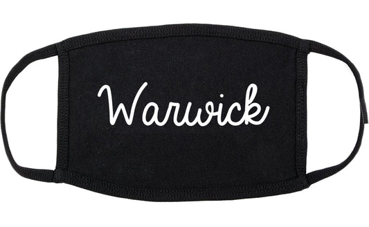 Warwick New York NY Script Cotton Face Mask Black
