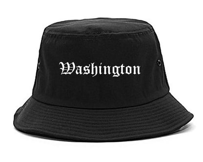 Washington District Of Columbia DC Old English Mens Bucket Hat Black