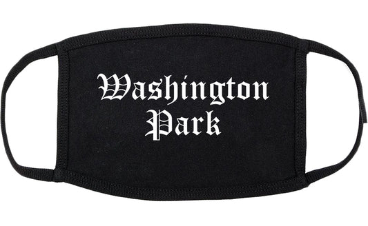 Washington Park Illinois IL Old English Cotton Face Mask Black