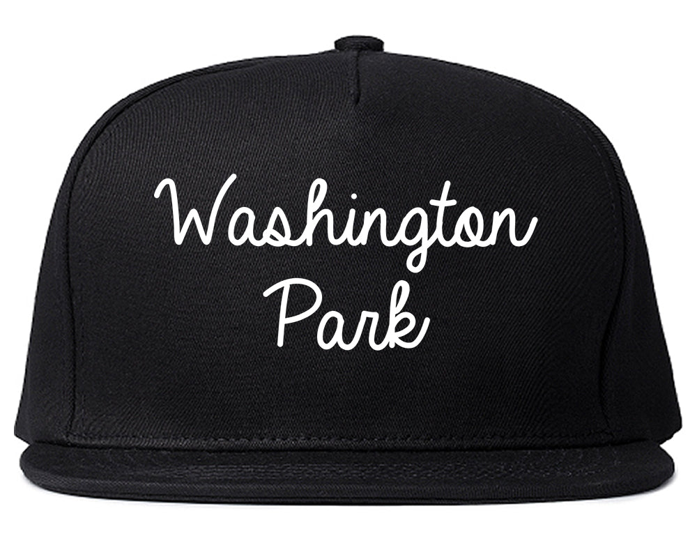 Washington Park Illinois IL Script Mens Snapback Hat Black