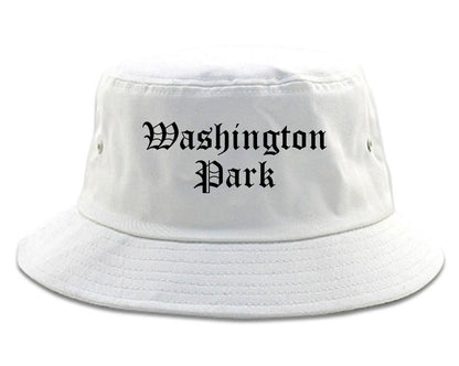 Washington Park Illinois IL Old English Mens Bucket Hat White