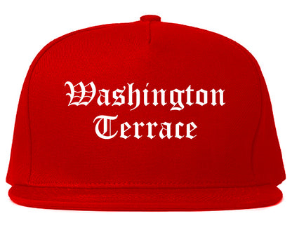 Washington Terrace Utah UT Old English Mens Snapback Hat Red
