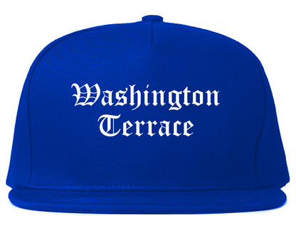 Washington Terrace Utah UT Old English Mens Snapback Hat Royal Blue