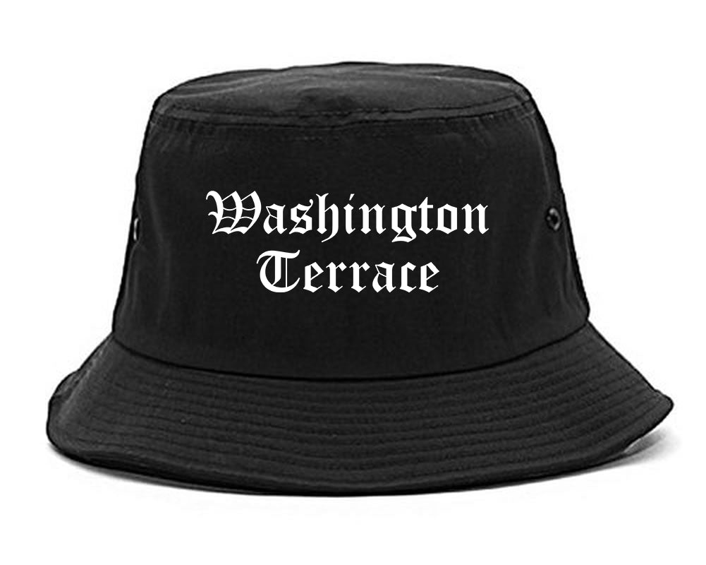 Washington Terrace Utah UT Old English Mens Bucket Hat Black