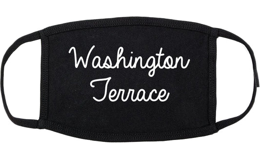 Washington Terrace Utah UT Script Cotton Face Mask Black