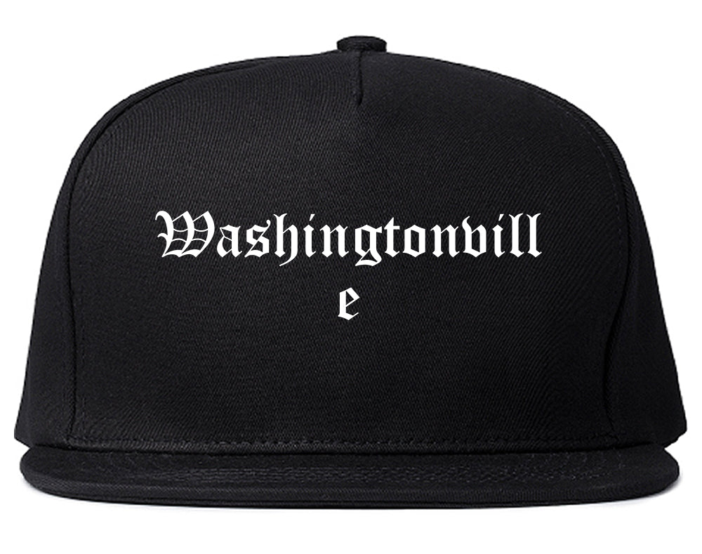 Washingtonville New York NY Old English Mens Snapback Hat Black