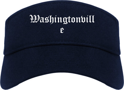 Washingtonville New York NY Old English Mens Visor Cap Hat Navy Blue