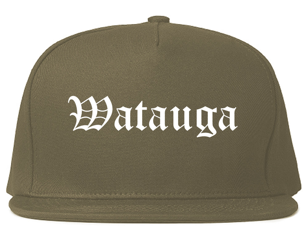 Watauga Texas TX Old English Mens Snapback Hat Grey