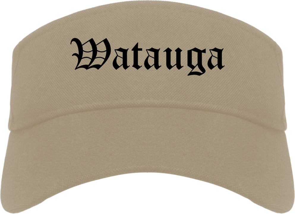 Watauga Texas TX Old English Mens Visor Cap Hat Khaki