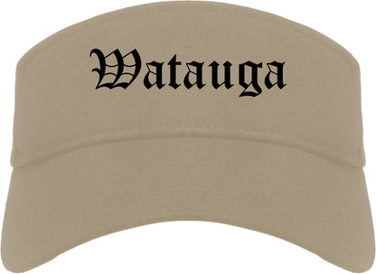 Watauga Texas TX Old English Mens Visor Cap Hat Khaki