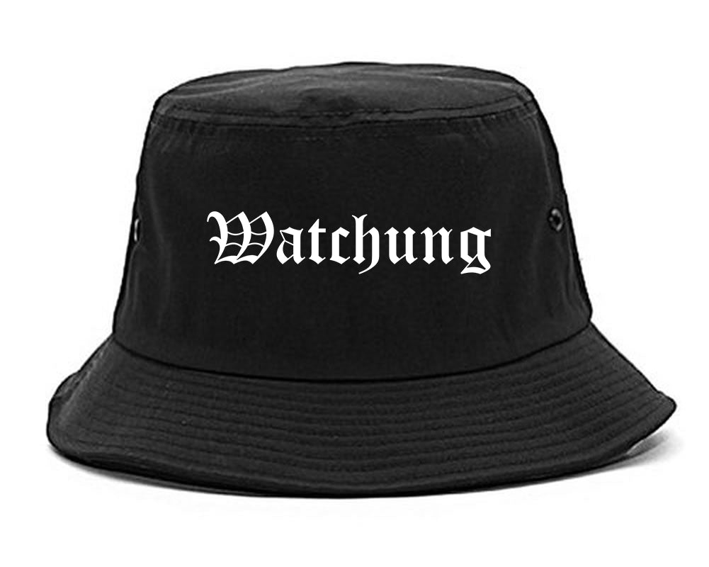 Watchung New Jersey NJ Old English Mens Bucket Hat Black