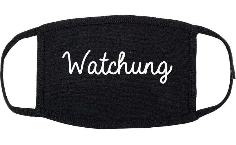 Watchung New Jersey NJ Script Cotton Face Mask Black