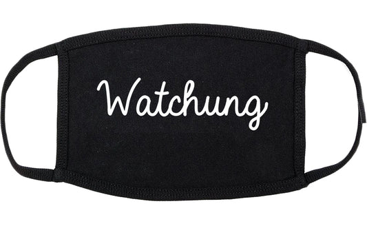 Watchung New Jersey NJ Script Cotton Face Mask Black