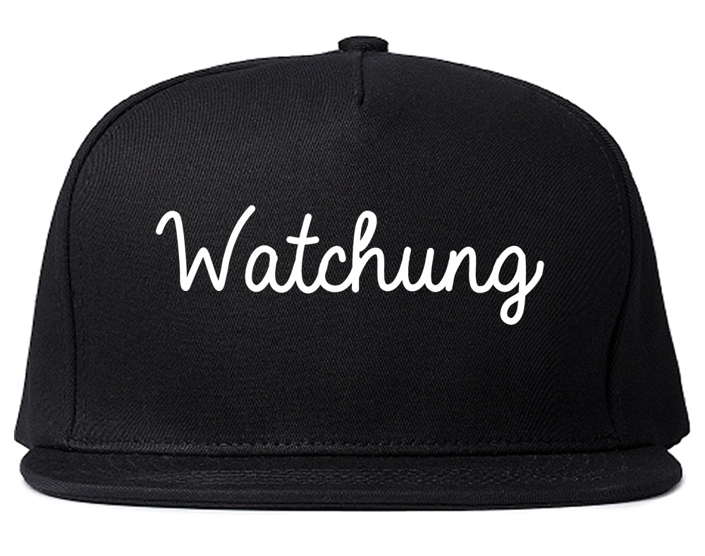 Watchung New Jersey NJ Script Mens Snapback Hat Black