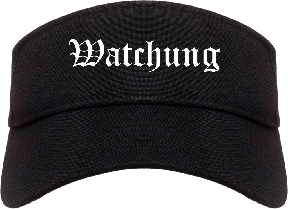 Watchung New Jersey NJ Old English Mens Visor Cap Hat Black