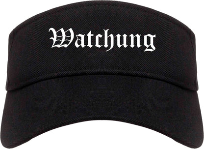 Watchung New Jersey NJ Old English Mens Visor Cap Hat Black