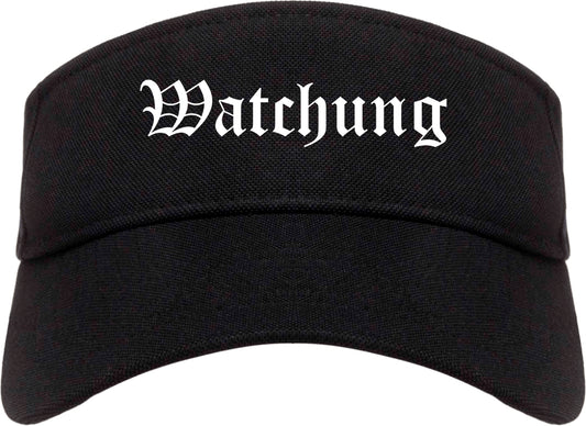 Watchung New Jersey NJ Old English Mens Visor Cap Hat Black